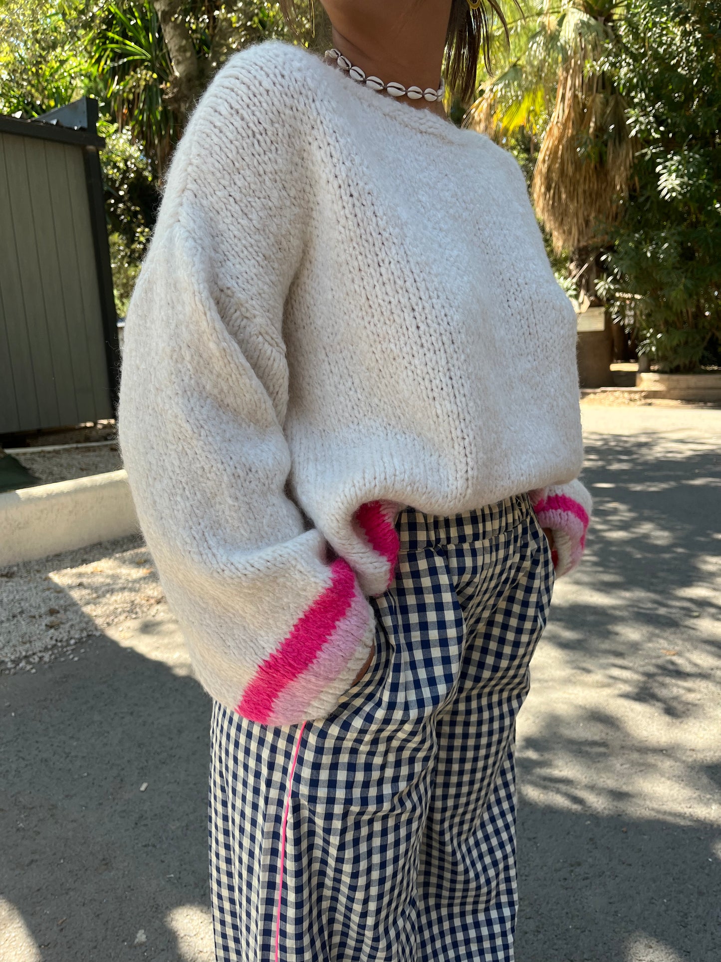 Pull blanc Ophélie