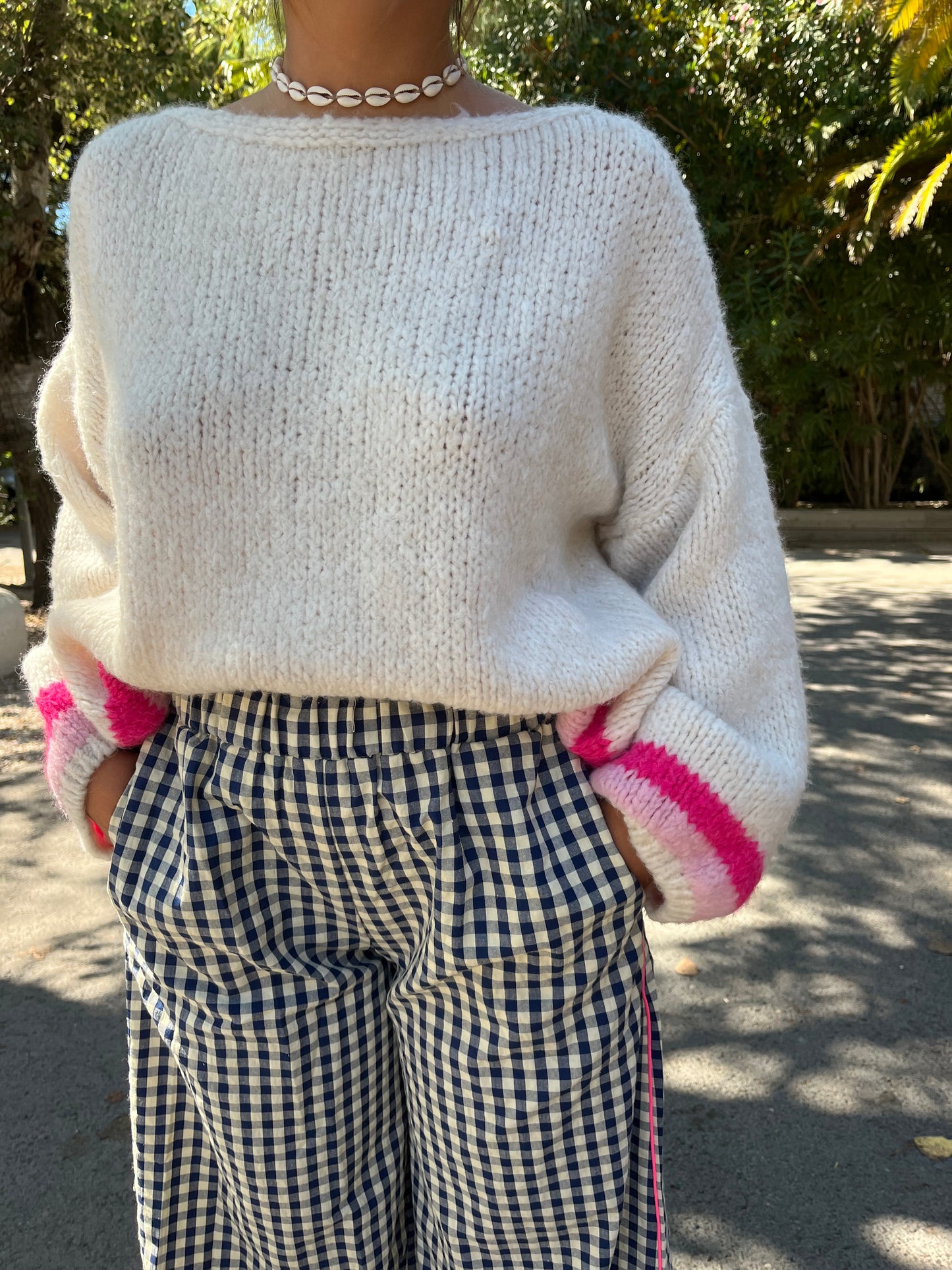 Pull blanc Ophélie