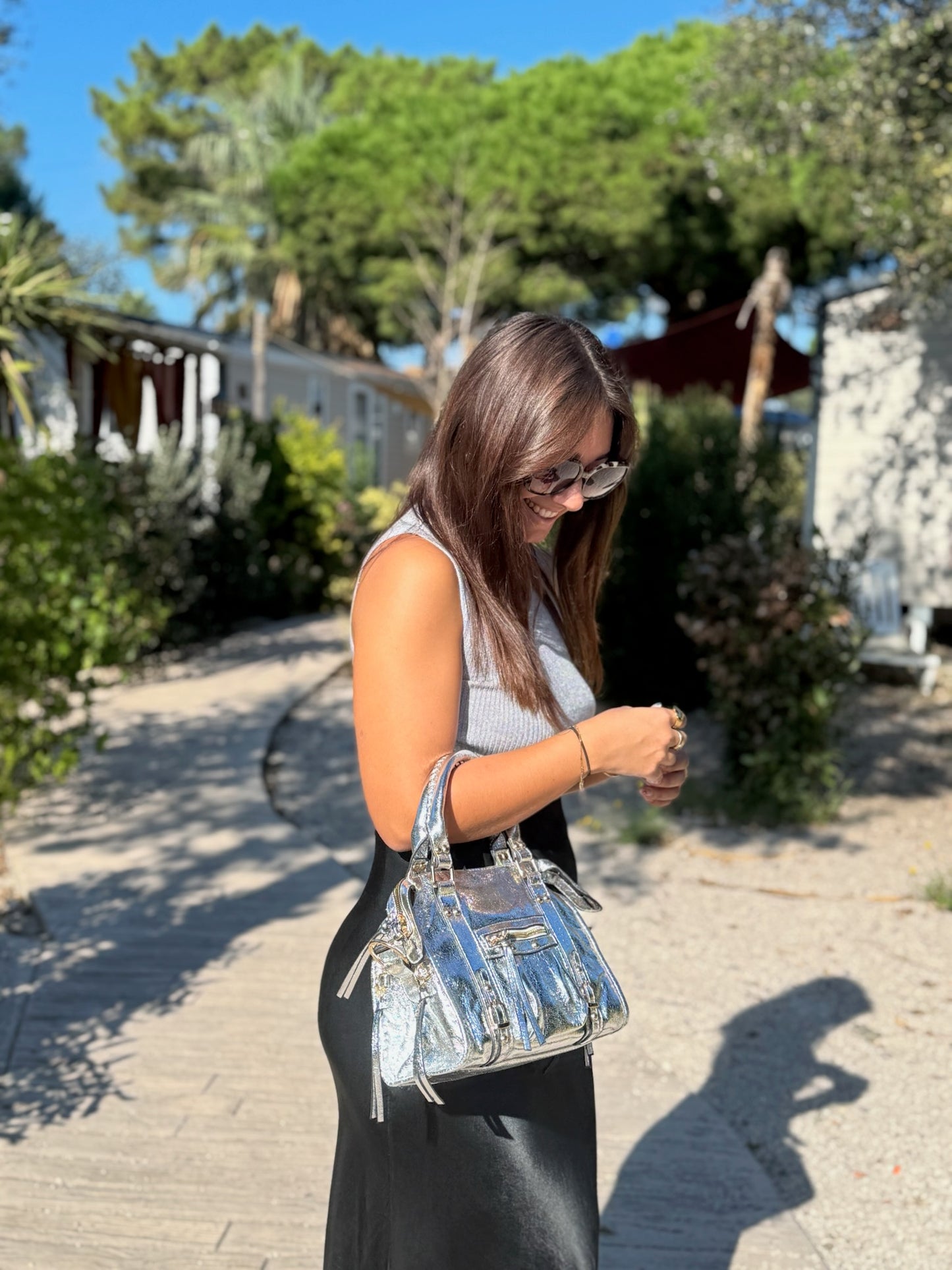 Sac argenté Bérénice