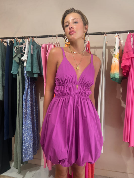 Robe Chloé bouffante violette