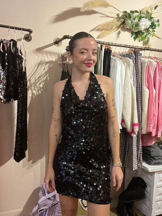 Robe à sequins Manon Noire