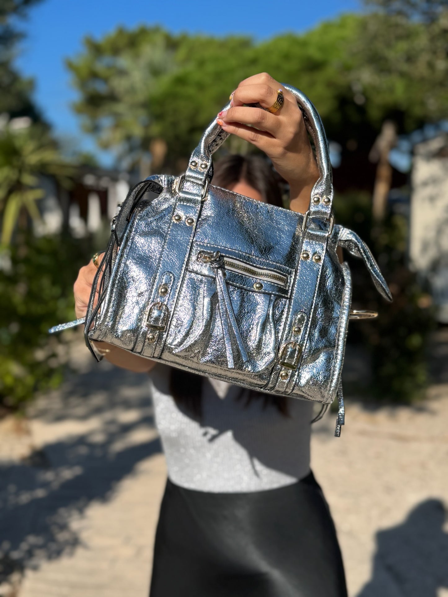 Sac argenté Bérénice